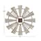 Silver Farmhouse Decorative Windmill Wall Accent